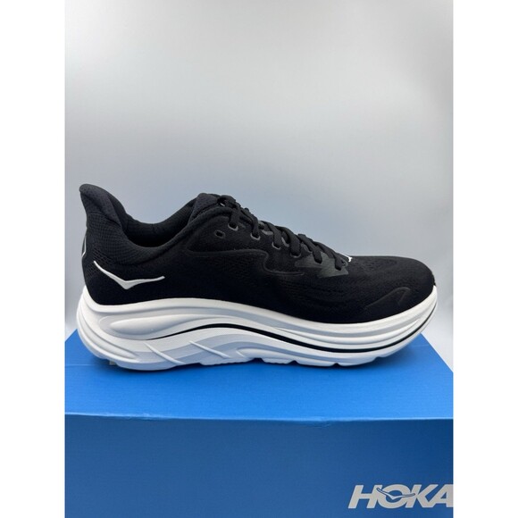 Hoka One One Clifton 9D Sneakers Running, Walking Black Mesh 1162030 BWHT - Picture 11 of 16